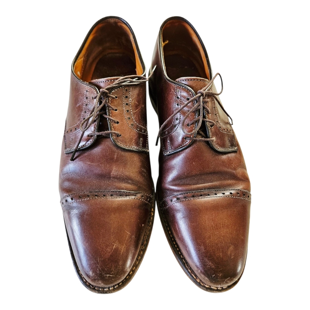 Allen Edmonds Clifton Oxford Dress Shoes Mens Size 9C Brown Leather Lace Up 3348